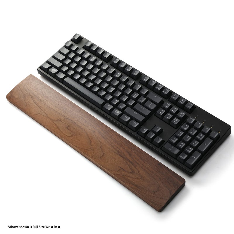 Faluber Wooden Wrist Rest  14.3-inch Length and 20mm Thickness for Tenkeyless Keyboard  Walnut Wood Palm Rest  Ergonomic Design for Mechanical Gaming Keyboard  Stain Resistant (Medium  Walnut Wood) - Image 3
